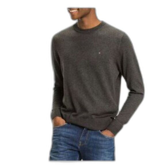 Men's Tommy Hilfiger Crew Sweater Gray Size XXL - Picture 1 of 7